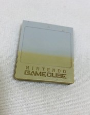 Official Nintendo Gamecube Memory Card DOL-008 Grey OEM Tested Yellow Stained