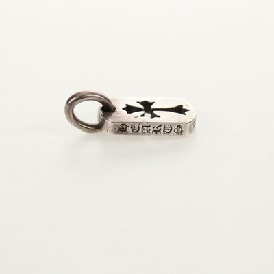 Chrome Hearts Tiny Cutout Cross Dog Tag Pendant top Ag925 Silver