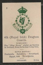 OGDENS-ARMY CRESTS & MOTTOES-#007- 4TH ROYAL IRISH DRAGOON GUARDS