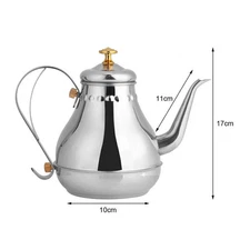 1.2L Stainless Steel Gooseneck Pour Coffee Drip Kettle Tea Filter Pot Indoor