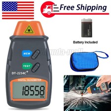 LCD Digital Tachometer Laser Photo Non Contact RPM Tach Meter Motor Speed Gauge