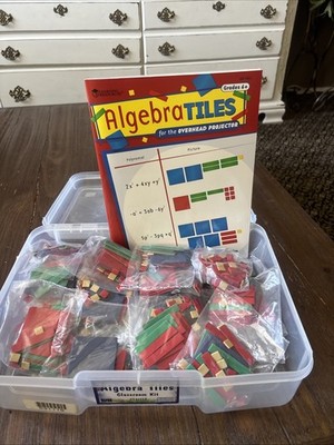 Algebra Tile Class Set Math Manipulatives for Class, Homeschool & STEM Learning