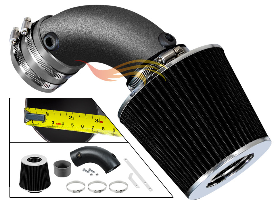 BCP RW GREY 1991-1993 Lumina Cutlass Supreme 3.4L V6 SHort Ram Intake Kit+Filter