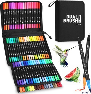 72 Farben Felt Tip Pen Set, Filzstifte für erwachsene, Waterproof, with Dual