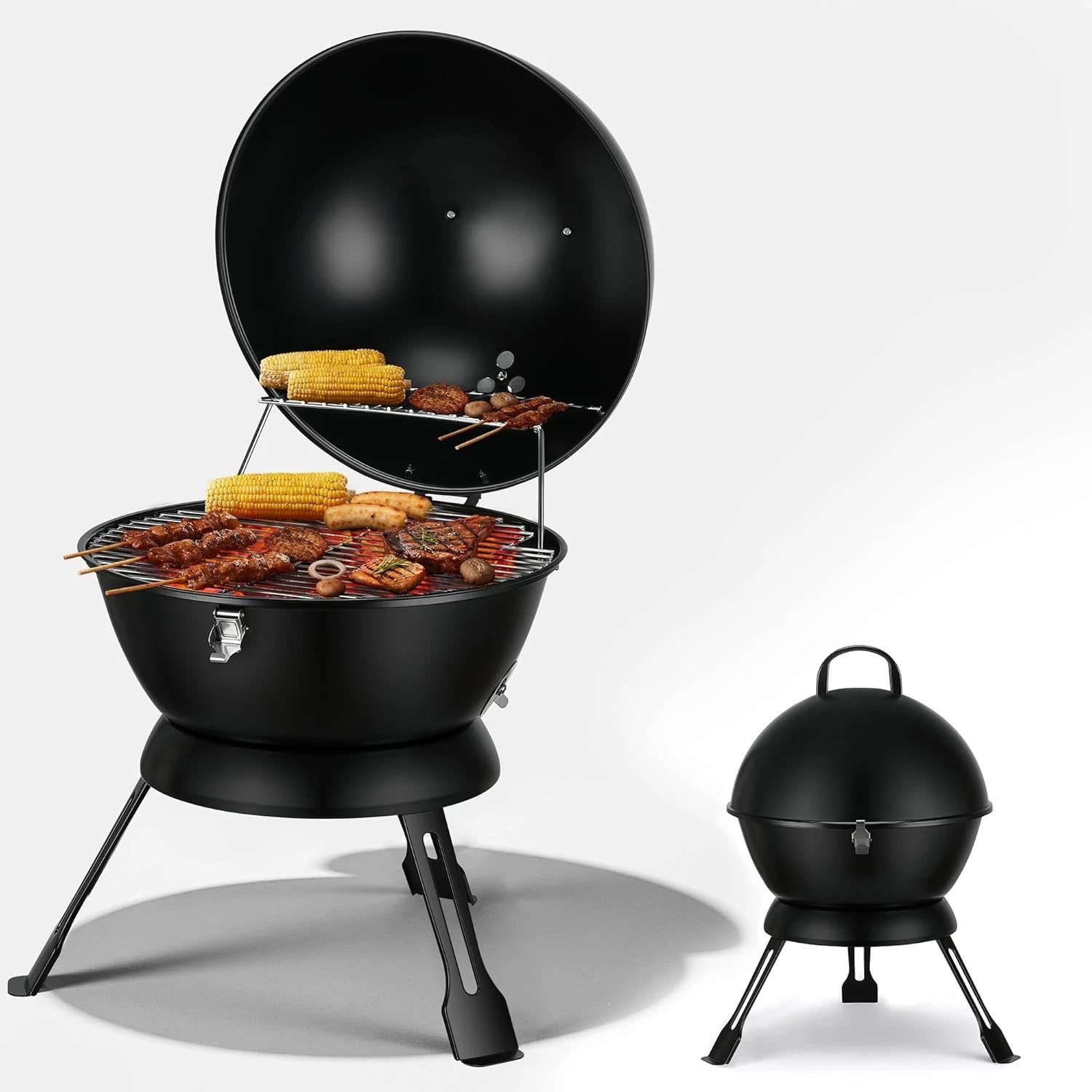 14-Inch Portable Barbecue Grill,Outdoor Small Grill with Dual Venting System and
Opens in a new wind