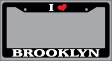 Black License Plate Frame I Heart Brooklyn Auto Accessory 1146