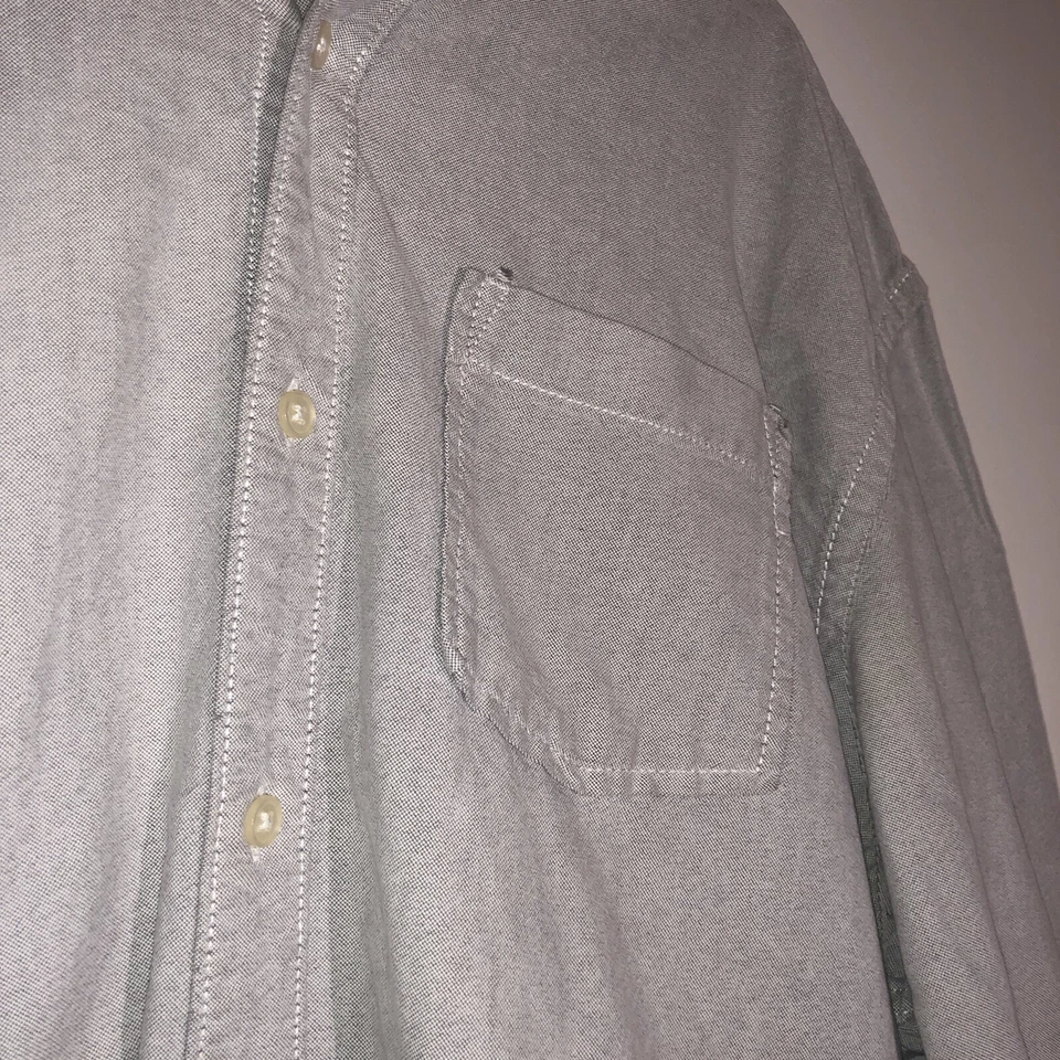 Camisa de vestir Hawkings McGill gris con botones para hombre | Talla XL Foto 3 de 4