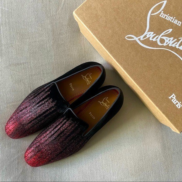 christian louboutin dandelion velvet flats