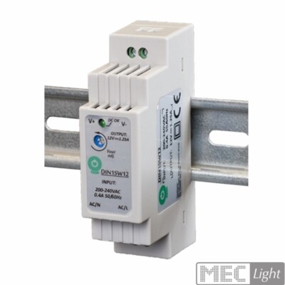 LED Hutschienen Netzteil Trafo 12V DC 1,25A 15W Konstantspannung DIN-Rail Driver