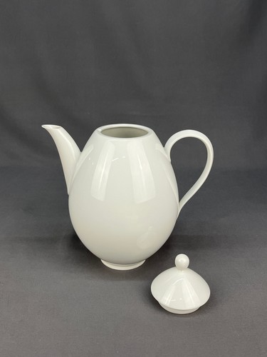 Vtg KPM Berlin Plain White Urbino Coffee Pot 9 1/2" Trude Petri; Mint - Picture 8 of 10