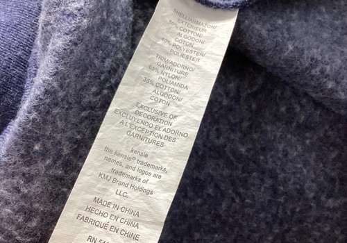 Kensie Ladies Sweat Dress Size Small Blue Eyelet Sleeve Crewneck Mini Knee - Picture 17 of 18