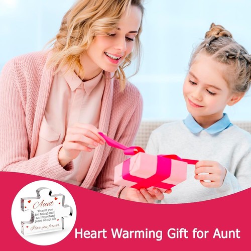 Aunt Gifts - Engraved Acrylic Block Puzzle Aunt Gift 3.35 X 2.76 Inch - Cute Aun - Picture 7 of 11