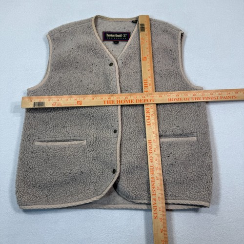 Timberland Weathergear Fleece Vest Men S Brown Button Up Golf Hiking - Picture 4 of 8