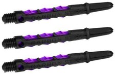 Medium Black  Purple CARBON ST Dart Shafts: 1 set of 3