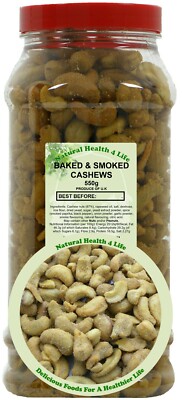 Natural Health 4 Life Baked & Salted Smoked Cashewnuts 550g