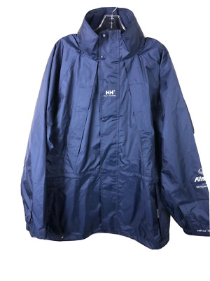 Helly Hansen Jacket Navy Blue Packable Windbreaker, Helly Tech - Men s Medium