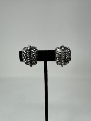 Vintage Dian Malouf DLM Sterling und 14k Huggie Clip auf Ohrringe