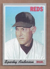 1970 Topps HOF #181 SPARKY ANDERSON EX-NMT CONDITION