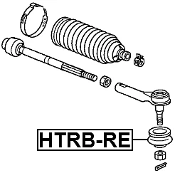 Bota Tie Rod OEM 52362-S30-003 Febest HTRB-RE Foto 2 de 2