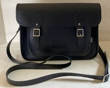 Zatchels Navy Blue Leather Satchel Shoulder Crossbody Bag