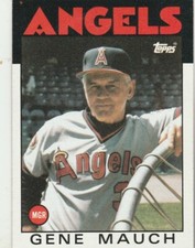 FREE SHIPPING-MINT-1986 Topps #81 Gene Mauch Angels PLUS BONUS CARDS