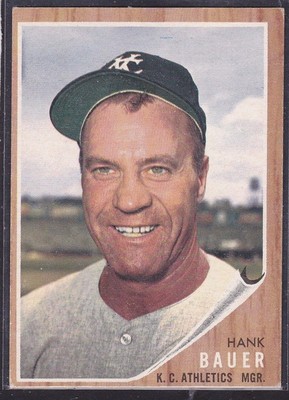 1962  HANK BAUER - Topps Baseball Card # 463 - KANSAS CITY ATHLETICS - HIGH NUM.