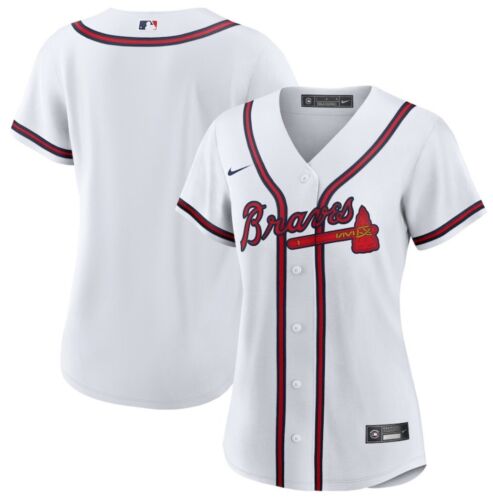 Nike Authentic Atlanta Braves MLB Baseball White Jersey Women’s Sz: M