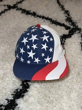 Vintage Disney Mickey Flag Stars Stripes Goofy Hat Co Patriotic Cap USA Snap