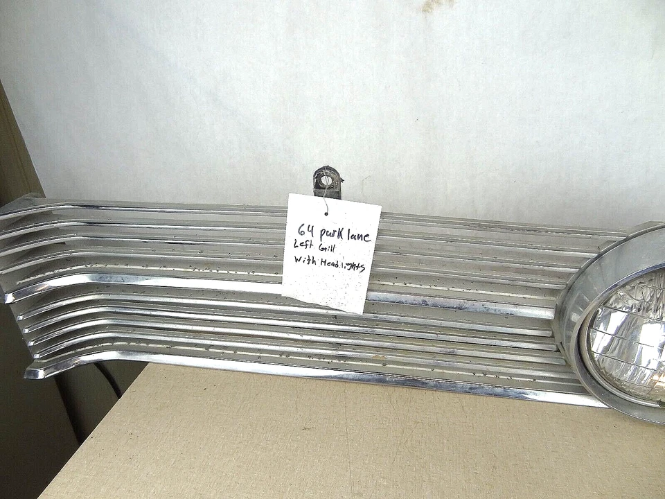 Conjunto de faros izquierdos Mercury Park Lane 1964 con rejilla de soporte Foto 3 de 4