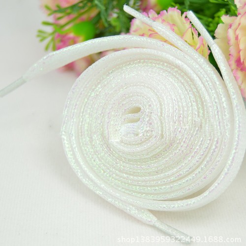 1Pair Colored Shoelaces Metallic Shoe Strings Glitter Novelty Printed Flat Lace☾ - Picture 21 of 31