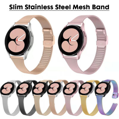 Schlank Metall Mesh Armband für Samsung Galaxy Watch 4 5 6 7 FE 40/44mm Active 2