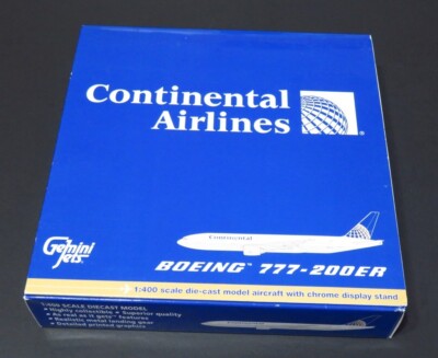 Gemini Jets Continental Airlines B777-200ER. N37018. 1:400 Scale