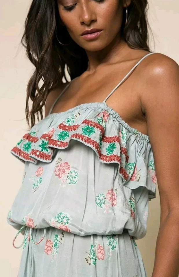 Raga LODI GARDENS VOLANTES TOP MONO Mameluco Verde Salvia Talla S NUEVO Foto 3 de 4