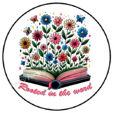 ROOTED IN THE WORD BIBLE RELIGIOUS ENVELOPE SEALS LABELS STICKERS PARTY FAVORS