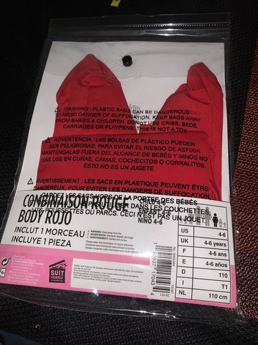 red bodysuit chid 4-6 years - Picture 2 of 2