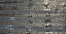 Black Ostrich/Gator Upholstery Crafting Outdoor Vinyl Fabric By The Yard