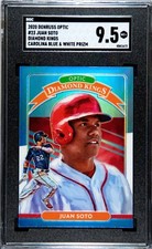 2020 Donruss Optic Diamond Kings #23 Juan Soto Carolina Blue/White Prizm SGC 9.5
