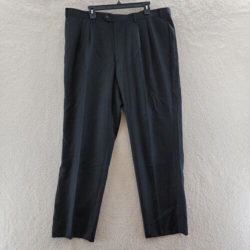 Tasso Elba Dress Pants Men's Black Straight Leg Button Zip Fly Closure - Afbeelding 1 van 11