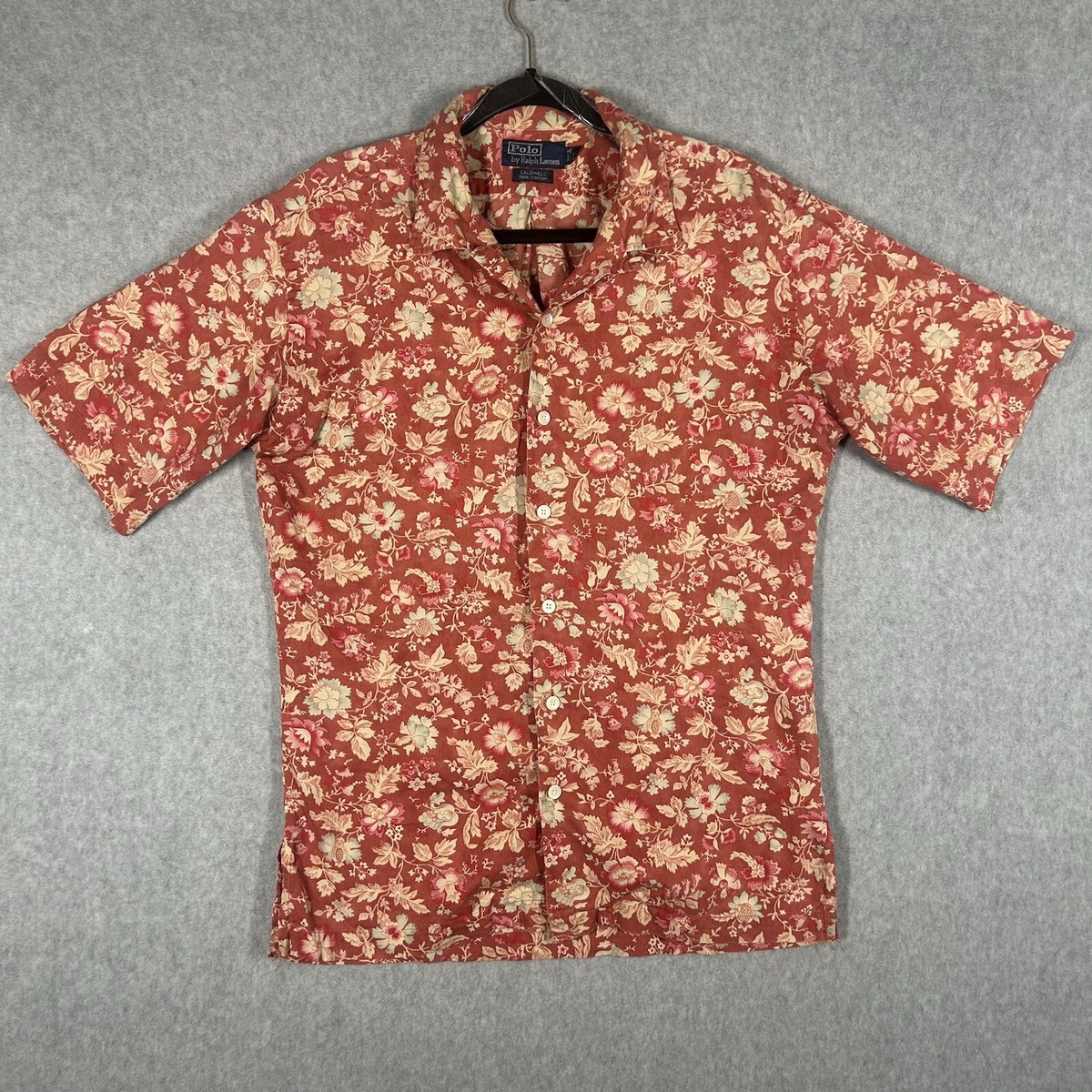 Vintage Polo Ralph Lauren Caldwell Shirt Men L Red Hawaiian