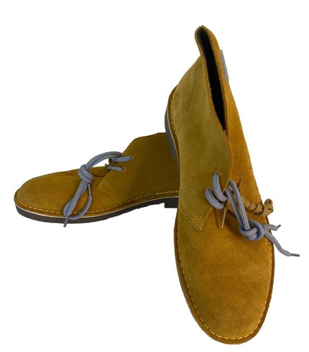 Clarks Originals Desert Uomo 10M Senape Scamosciata Unica Applique C NUOVO - Foto 3 di 9