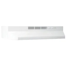 24 Inch White Ductless Range Hood Insert with Incandescent Light and Fan