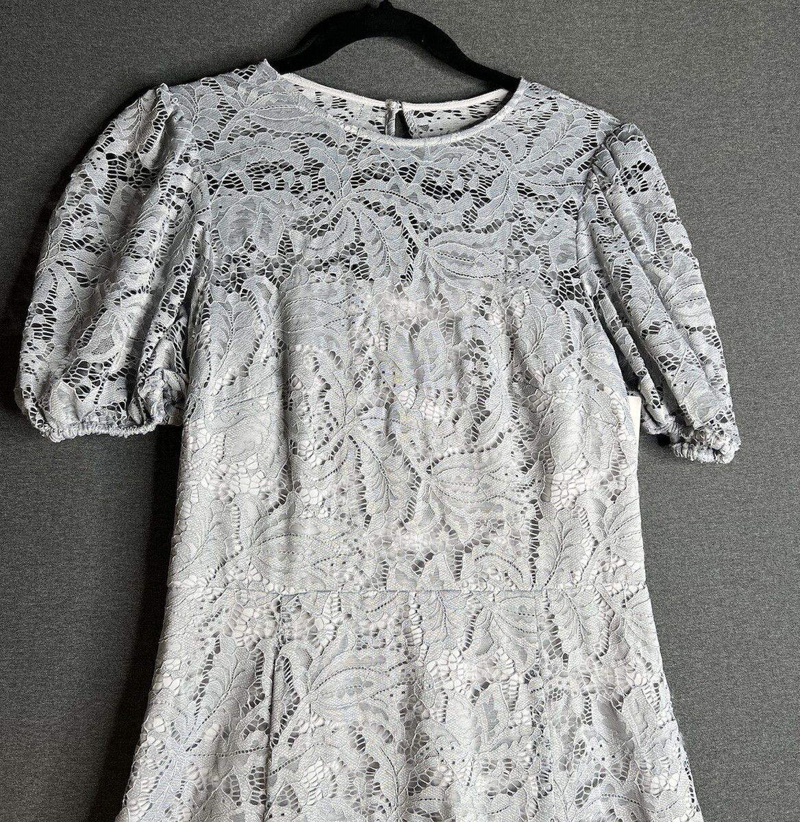 VINCE CAMUTO A Line Lace Dress Gray Floral Balloon Sleeves Lined Women Size 4 | eBay VINCE CAMUTO A Line Lace Dress Gray Floral Balloon Sleeves Lined Women Size 4 | eBay