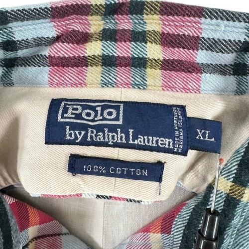 Vtg RALPH LAUREN POLO Plaid Flannel Shirt Sz XL Long Sleeve Button Down Pockets - Picture 8 of 8