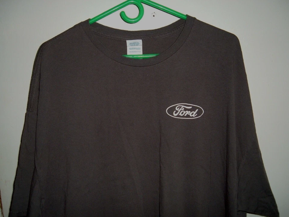 Ford Motor Co Logo on Flag Adult 3XL Gray Delta Brand T-Shirt - Image 2 of 3