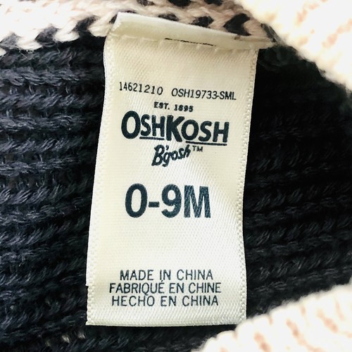 Sombrero Gorro Tejido Bebé Vintage OshKosh B'Gosh Bebé Rosa con Doble Pom Pom - Imagen 4 de 7