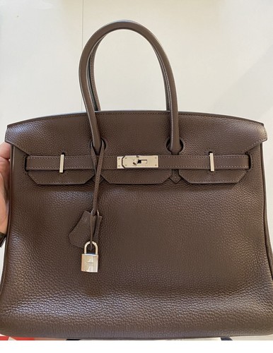 Hermès Birkin Bag 40 Leather in Brown - Second Hand Hermès Birkin Bag 40  Leather in Brown buy used for 12000€ (5599466)