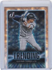 2021 Donruss Gold Trending Gleyber Torres Card #TR1 /999 New York Yankees