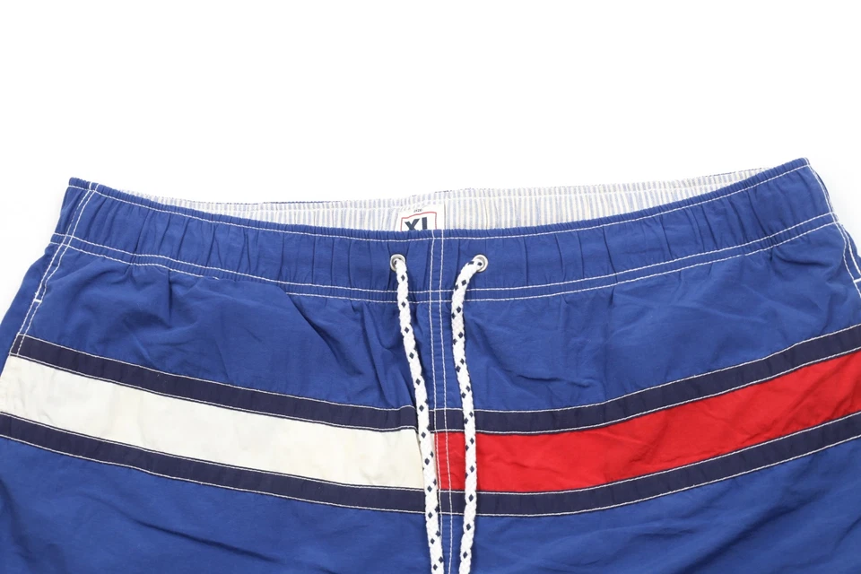 Pantalones Cortos de Natación Vintage Años 90 Tommy Hilfiger Para Hombres XL Deletrear Forrados con Bandera Azul Foto 2 de 4