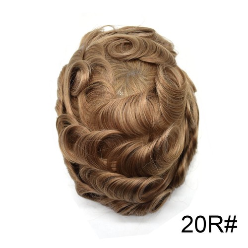 French Lace Front Mens Toupee Poly Skin Hairpieces Human Hair Replacement System - Picture 24 of 76