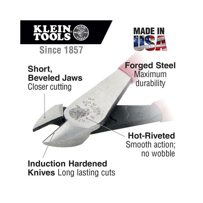 Klein Tools D200028 High Leverage Diagonal Cutting Heavy Duty Pliers 8